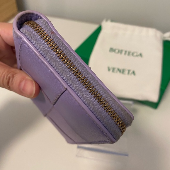 Bottega Venetta Lavander Cassette Compact Zip Wallet Full Inclusion - Picture 5 of 16
